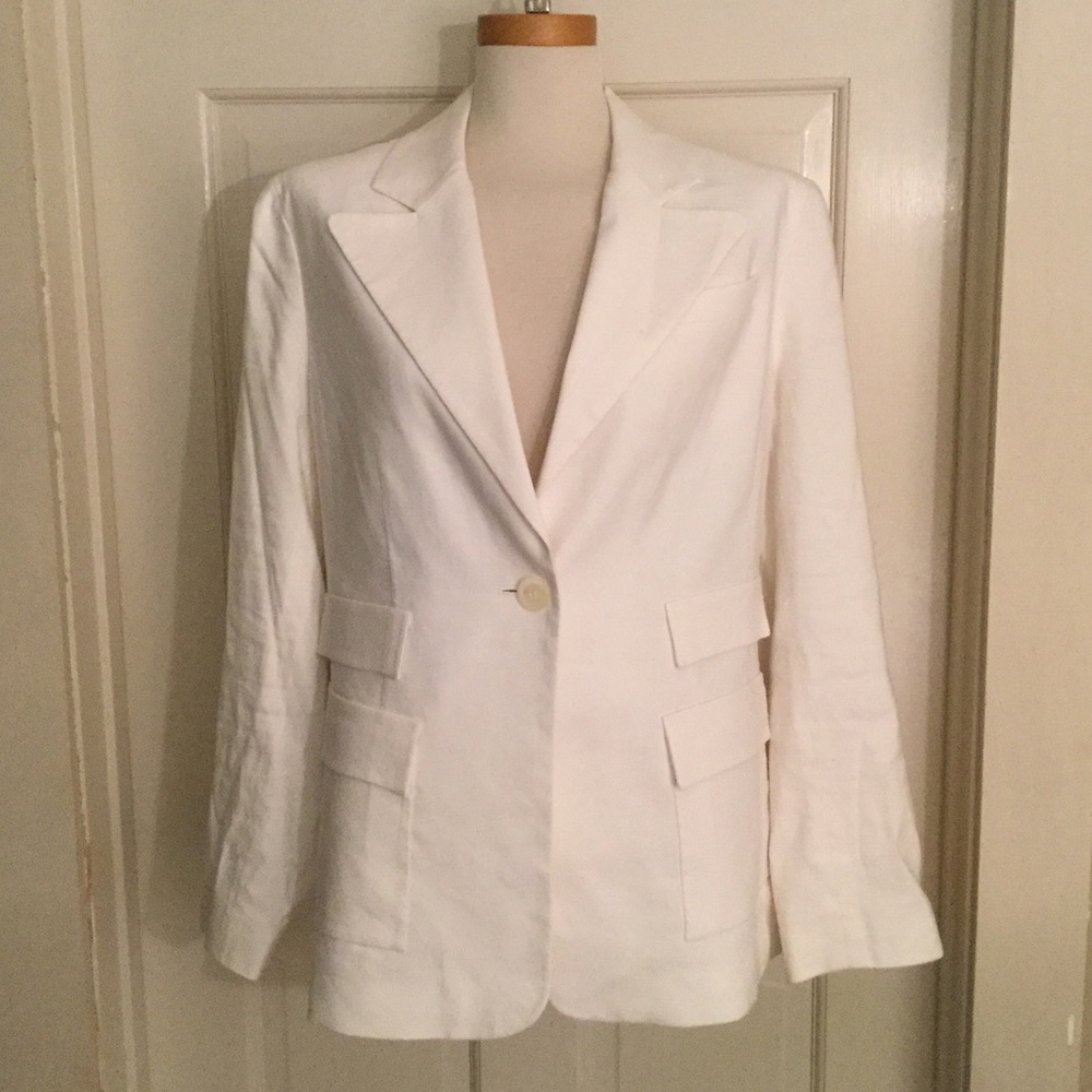 Doncaster White Linen Blazer